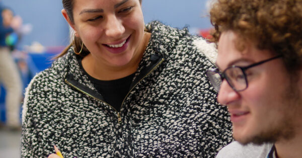 Carly Weckwerth and student