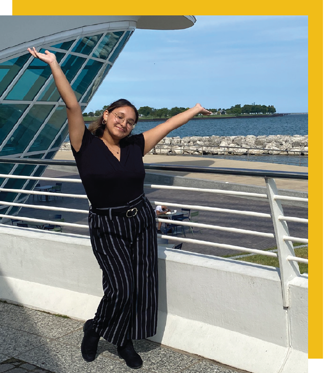 Julissa near the Milwaukee Art Museum